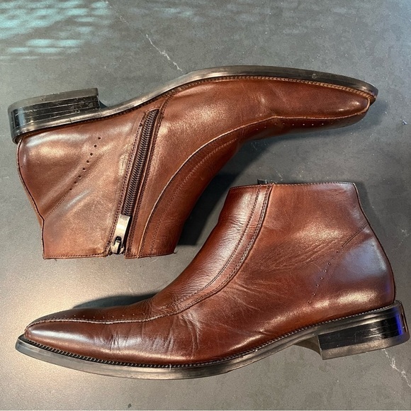 Stacy Adams sz 9.5 brown leather boots main image 8